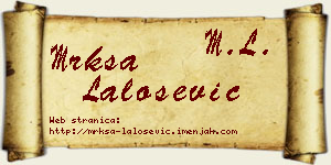 Mrkša Lalošević vizit kartica